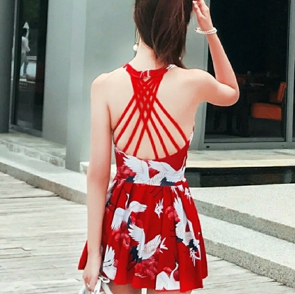 New SOPHIA Crane Swimsuit Swimdress - Picture 3 of 6